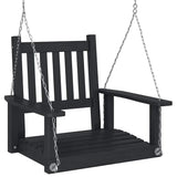vidaXL Garden Swing Chair with Metal Chains Solid Spruce Wood Brown