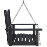 vidaXL Garden Swing Chair with Metal Chains Solid Spruce Wood Brown