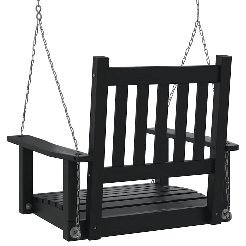 vidaXL Garden Swing Chair with Metal Chains Solid Spruce Wood Brown