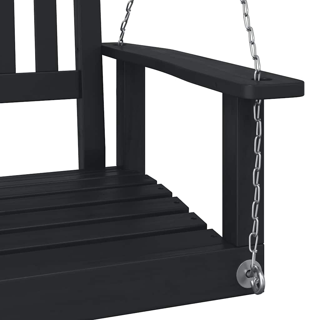 vidaXL Garden Swing Chair with Metal Chains Solid Spruce Wood Brown
