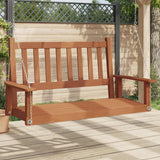 vidaXL Garden Swing Chair with Metal Chains Solid Spruce Wood Brown