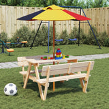 vidaXL Parasol pour enfants avec mât en bois Ø120x140 cm