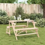 vidaXL Picknicktafel met banken 2-in-1 ombouwbaar massief vurenhout