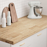 vidaXL Keuken werkblad rechthoekig 40x63,5x2,7 cm massief eikenhout