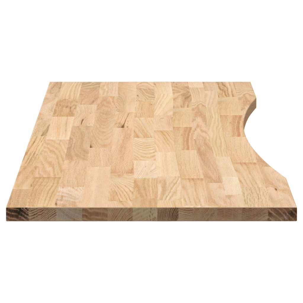 vidaXL Rectangular Desk Top 80x50x2.5 cm Untreated Oak Wood