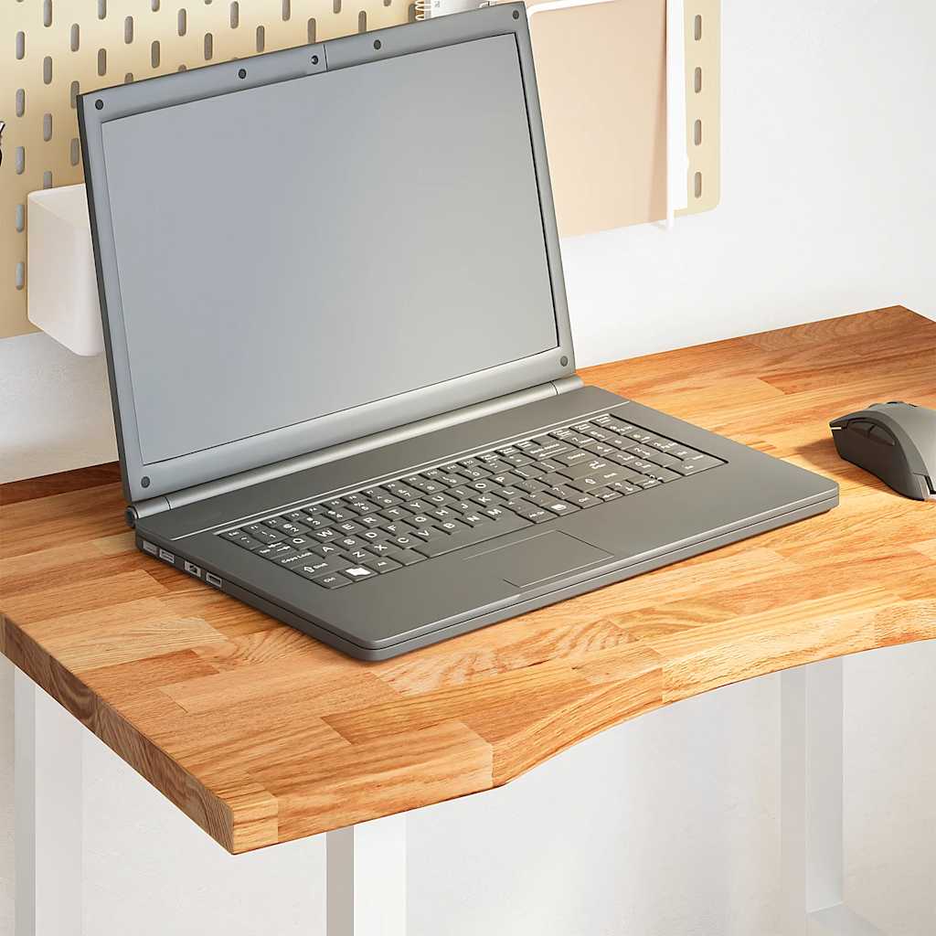 vidaXL Rectangular Desk Top 80x50x2.5 cm Untreated Oak Wood