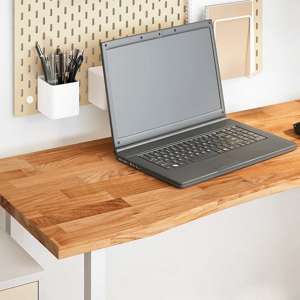 vidaXL Rectangular Desk Top 80x50x2.5 cm Untreated Oak Wood