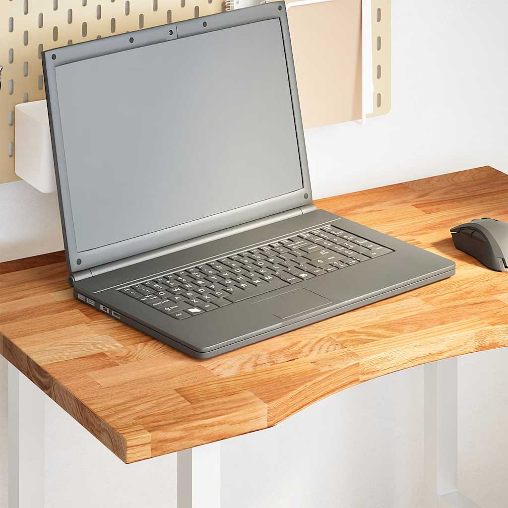 vidaXL Rectangular Desk Top 80x50x2.5 cm Untreated Oak Wood