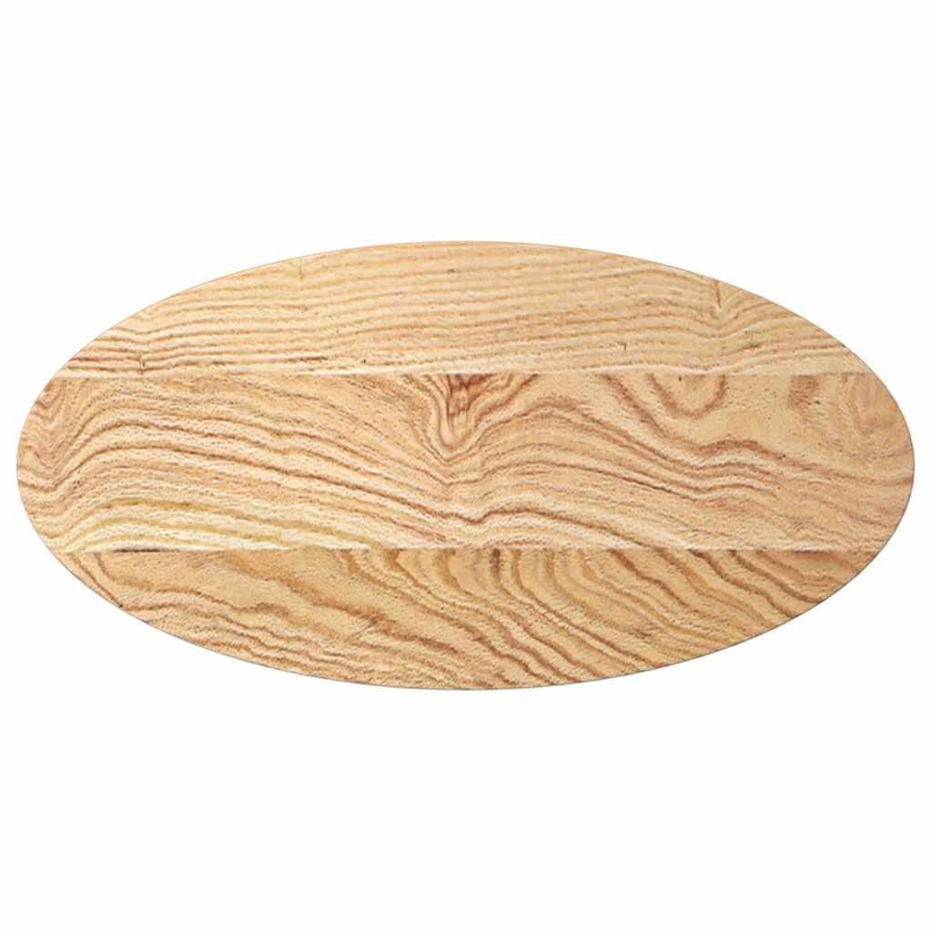 vidaXL Tafelblad 80x40x2 cm ovaal massief eikenhout