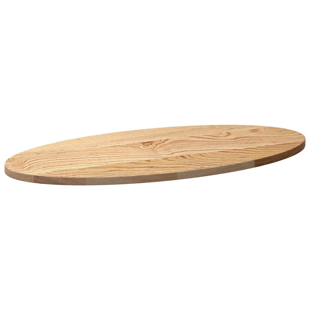 vidaXL Tafelblad 80x40x2 cm ovaal massief eikenhout