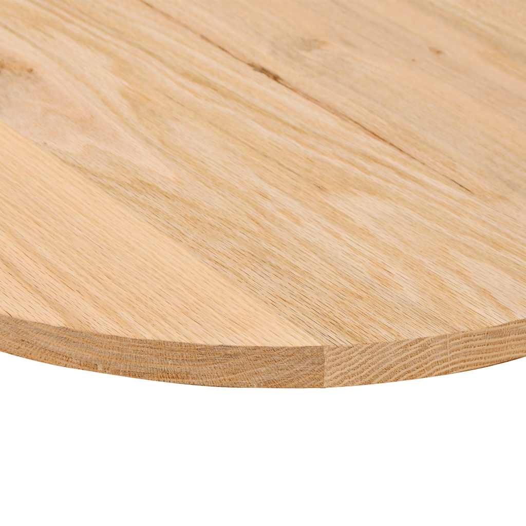 vidaXL Tafelblad 80x40x2 cm ovaal massief eikenhout