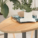 vidaXL Tafelblad 80x40x2 cm ovaal massief eikenhout