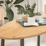 vidaXL Tafelblad 80x40x2 cm ovaal massief eikenhout