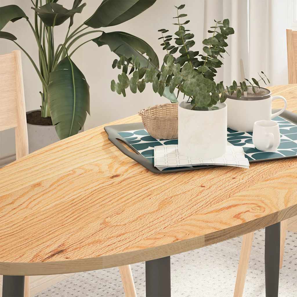 vidaXL Tafelblad 80x40x2 cm ovaal massief eikenhout