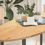 vidaXL Tafelblad 80x40x2 cm ovaal massief eikenhout