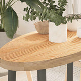vidaXL Tafelblad 80x40x2 cm ovaal massief eikenhout