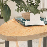 vidaXL Tafelblad 80x40x2 cm ovaal massief eikenhout