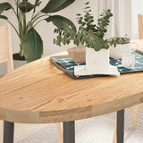 vidaXL Tafelblad 80x40x2 cm ovaal massief eikenhout