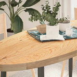 vidaXL Tafelblad 80x40x2 cm ovaal massief eikenhout
