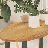 vidaXL Tafelblad 80x40x2 cm ovaal massief eikenhout