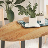 vidaXL Tafelblad 80x40x2 cm ovaal massief eikenhout