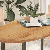 vidaXL Tafelblad 80x40x2 cm ovaal massief eikenhout