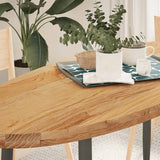 vidaXL Tafelblad 80x40x2 cm ovaal massief eikenhout