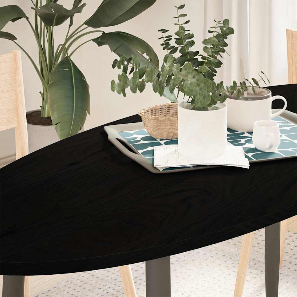 vidaXL Tafelblad 80x40x2 cm ovaal massief eikenhout