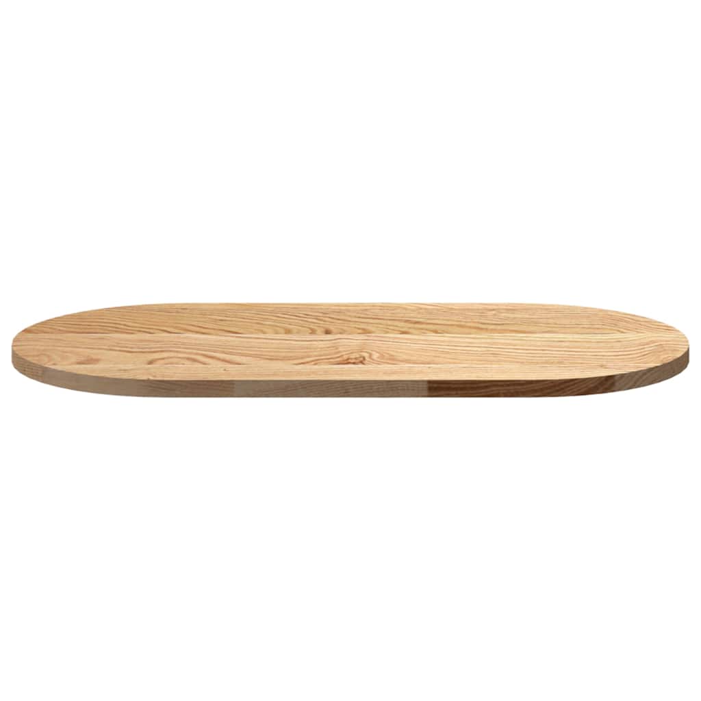 vidaXL Tafelblad 80x40x2 cm ovaal massief eikenhout