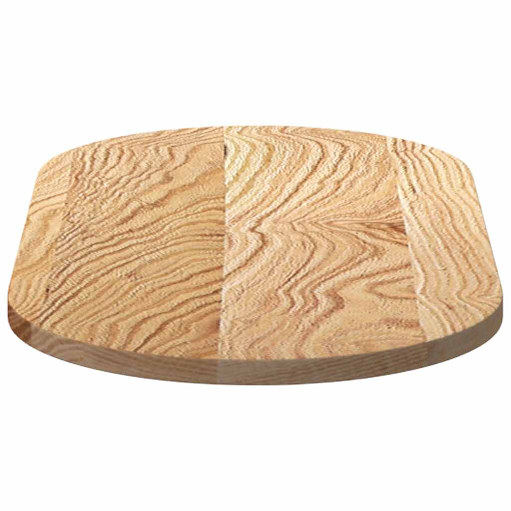vidaXL Tafelblad 80x40x2 cm ovaal massief eikenhout
