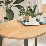 vidaXL Tafelblad 80x40x2 cm ovaal massief eikenhout