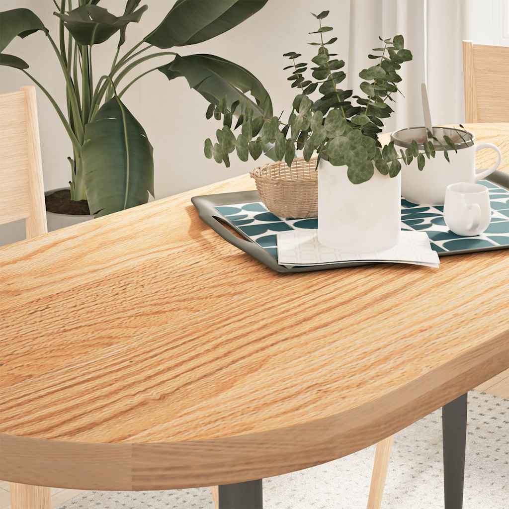 vidaXL Tafelblad 80x40x2 cm ovaal massief eikenhout