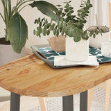 vidaXL Tafelblad 80x40x2 cm ovaal massief eikenhout