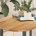 vidaXL Tafelblad 80x40x2 cm ovaal massief eikenhout