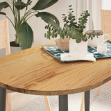 vidaXL Tafelblad 80x40x2 cm ovaal massief eikenhout