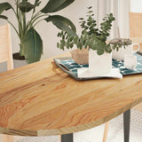 vidaXL Tafelblad 80x40x2 cm ovaal massief eikenhout