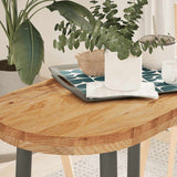 vidaXL Tafelblad 80x40x2 cm ovaal massief eikenhout