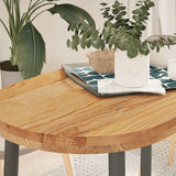 vidaXL Tafelblad 80x40x2 cm ovaal massief eikenhout