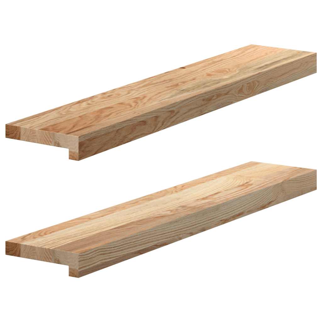 vidaXL Vensterbanken 2 st onbehandeld 70x15x2 cm massief eikenhout
