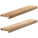 vidaXL Vensterbanken 2 st onbehandeld 70x15x2 cm massief eikenhout