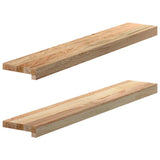 vidaXL Vensterbanken 2 st onbehandeld 70x15x2 cm massief eikenhout