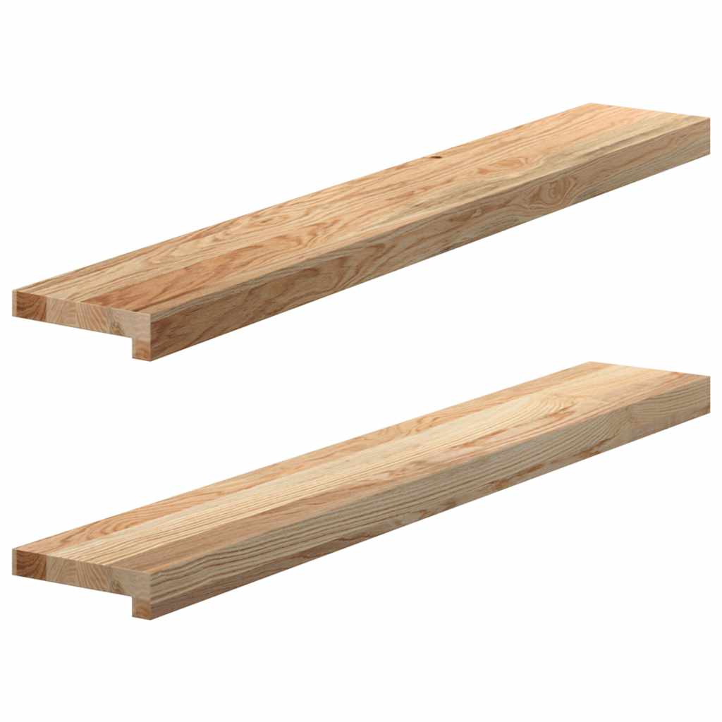 vidaXL Vensterbanken 2 st onbehandeld 70x15x2 cm massief eikenhout