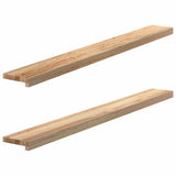 vidaXL Vensterbanken 2 st onbehandeld 70x15x2 cm massief eikenhout