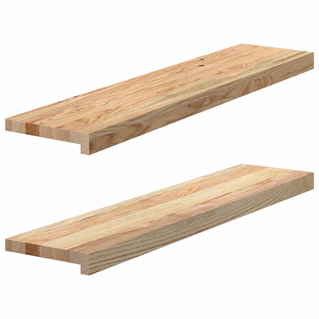 vidaXL Vensterbanken 2 st onbehandeld 70x15x2 cm massief eikenhout