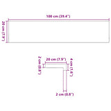 vidaXL Vensterbanken 2 st onbehandeld 70x15x2 cm massief eikenhout