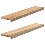 vidaXL Vensterbanken 2 st onbehandeld 70x15x2 cm massief eikenhout