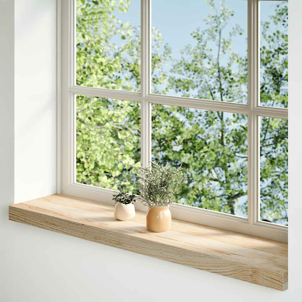 vidaXL Vensterbanken 2 st onbehandeld 70x15x2 cm massief eikenhout