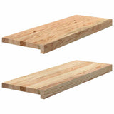 vidaXL Vensterbanken 2 st onbehandeld 70x15x2 cm massief eikenhout