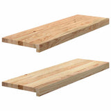 vidaXL Vensterbanken 2 st onbehandeld 70x15x2 cm massief eikenhout