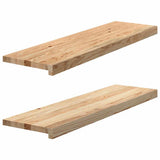 vidaXL Vensterbanken 2 st onbehandeld 70x15x2 cm massief eikenhout